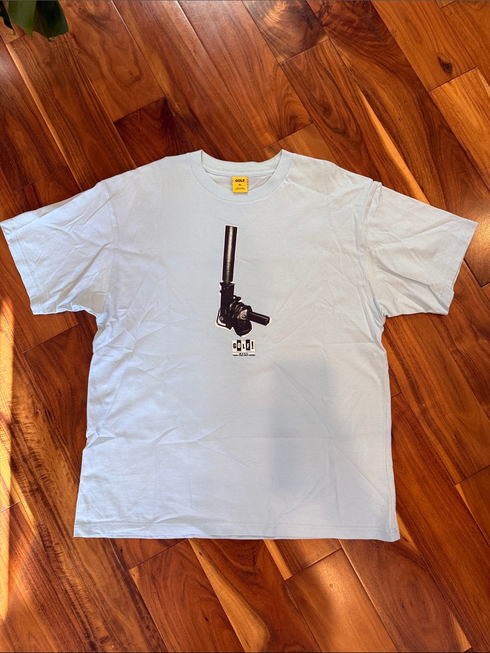 Golf Wang Light Blue Short Sleeve Tee with Black Graphic